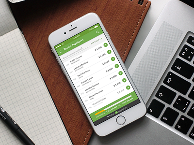 Fantasy Fútbol - Find players screen app design futbol green iphone mobile players team ui ux