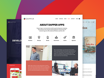 Dapper Apps Webiste aboutpage agency homepage typography webdesign webdevelopment website