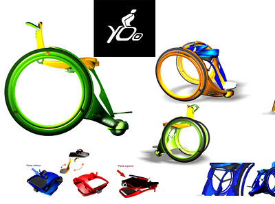 yoo wheelchair concept 3d modeling product design