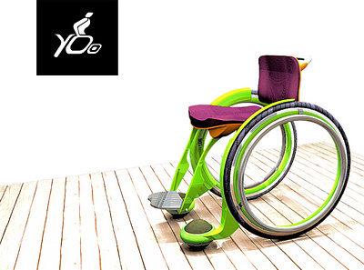 yoo wheelchair 3d modeling product design