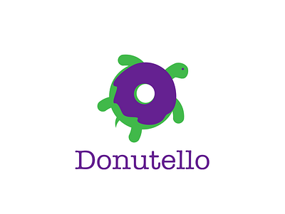 donutello awesome logo brand design brand identity branding donatello donut donut design donut shop inspiration logo inspirations ninja turtles torto tortoise turtle turtle design turtle logo ui vector