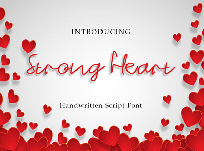 Strong Heart handwritten script font