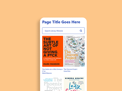 Library Module app design minimal ui ux web website