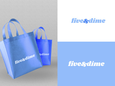 five&dime - logo design for a new thrift shop