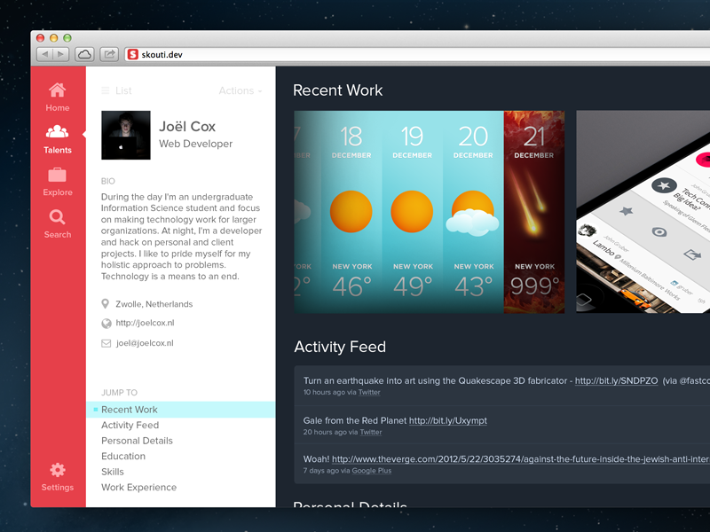 Re-thinking Skouti skouti ui vertical menu side panels