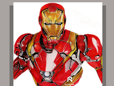 IRON MAN- COLORED DRAWINGS