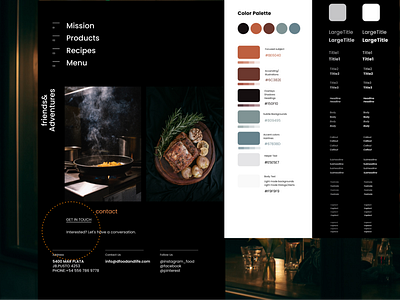 Restaurant Page bar case study design drinks figma food landing restaurant ui ux web website