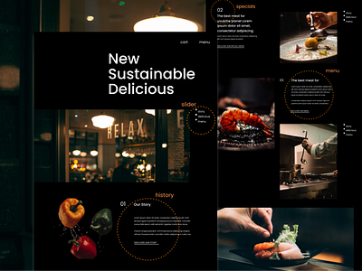 Restaurant Page bar branding case study design drinks figma food landing page ui ux web website
