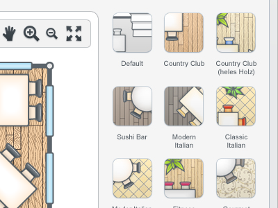 FT Editor / Skins app application editor floor furniture gray plan skins ui web