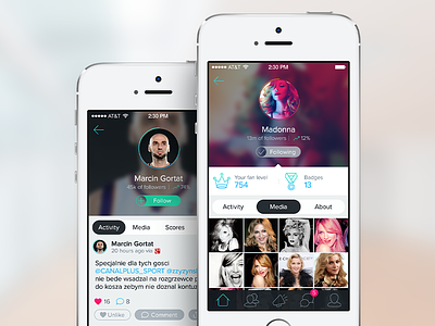 Celebrity Profile app application celebrity flat ios iphone profile ui