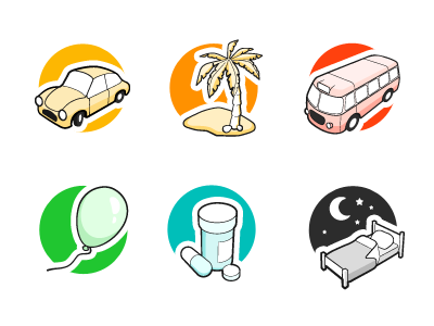 Some Category Icons categories clear colorful icon icons set simple vector
