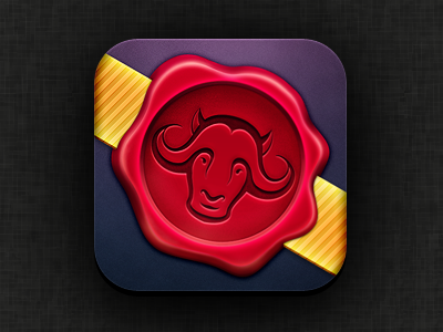 OP Icon app application icon ios iphone mobile stamp wax