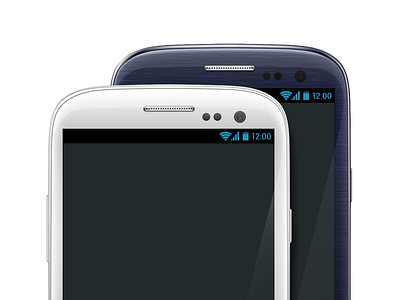 Galaxy S III White & Black PSD Template by Eryk Pastwa on Dribbble