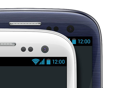 Galaxy S III White & Black PSD Template