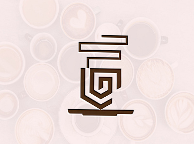 L+G Logo branding coffee cup grid logo cup logo design grid logo lg coffee cup logop lg letter logo logo logo design logotype mark gd minimalistic logo