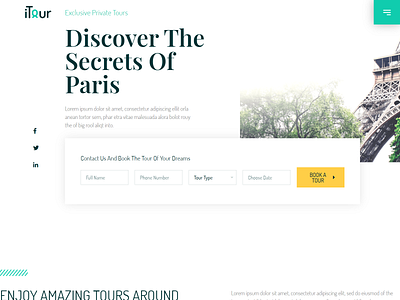 ITOUR EXCLUSIVE PRIVATE TOURS copy designing full website landing page landing pages migration modern website on page seo redesign responsive website web lander website business website wordpress wordpress landing page wordpress onpage seo wordpress seo wordpress website yoast seo