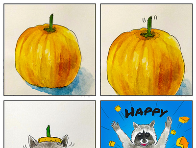 HartBandit comic comic art comic book illustration raccoon wholesome