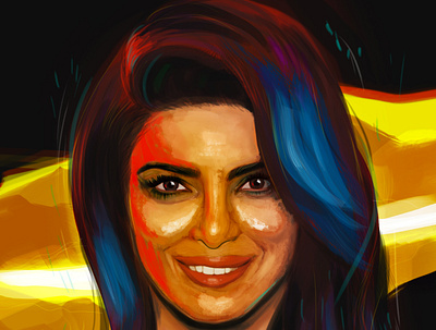 Illustration of Priyanka Chopra Jonas! :) digital painting digital portrait digitalart illustration illustrator photoshop portrait postrait priyanka chopra