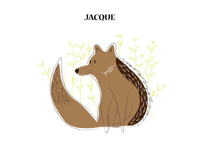 Jacque animal art character design digital painting digital portrait digitalart dog flatdesign fox francais french illustration illustrator jackal vector
