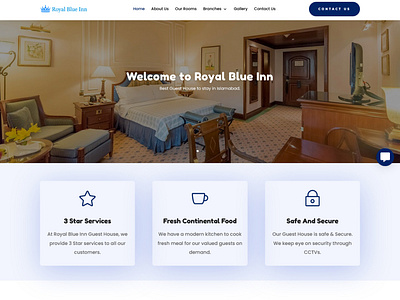 Royal Blue Inn Hotel divi theme elementor templates hotel website responsive website design website design wordpress