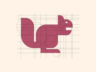 Modern squirrel abstract logo