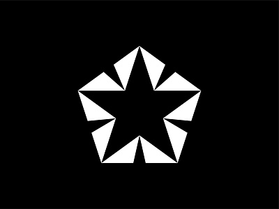 Modern abstract star logo mark