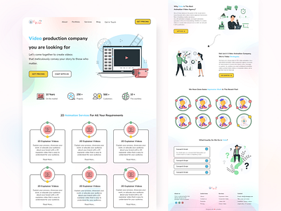 Video Production Company 2d 2d explainer 3d animation color company design landing page motion motion graphics motion graphy ui video video production company webdesign website