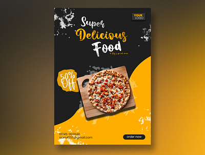 super delicious food Social Media Banner branding design graphic design icon illustration logo minimal type typography vector