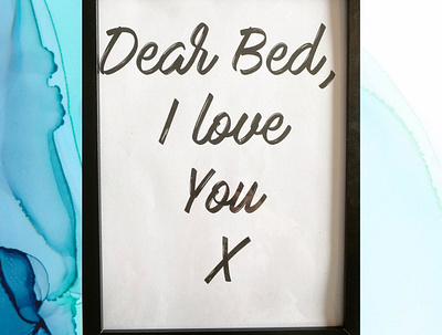 Dear bed I love you print |frame options available decor design illustration inspired print prints wall art