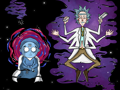 Rick and Morty Fan Art Illustrations by Harvey Lanot on Dribbble