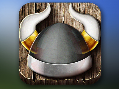 Viking Helmet Icon helmet horn icon illustration viking wood