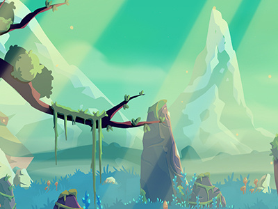 Encharted Forest 2 forest game illustration level mountains mushrooms