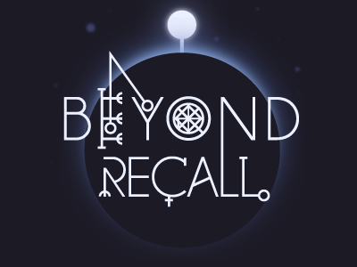 Beyond Recall logo game illustration lines logo moon space