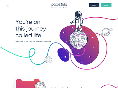 Create Capsule Homepage concept illustration web design
