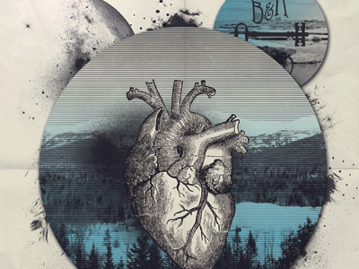Heartless • Sadweather abstract blue heart key moon poster sadweather splatters