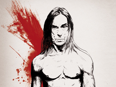 Iggy Pop black digital red rock