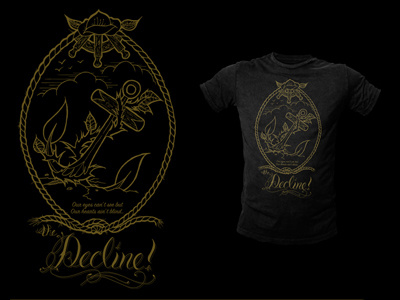 The Decline! • T-shirt Design anchor design gold old school t shirt tattoos wear