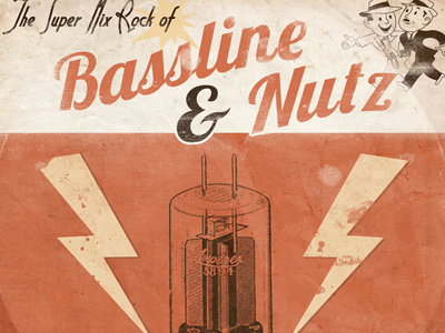 Bassline & Nutz • Flyer fly graphic design rock