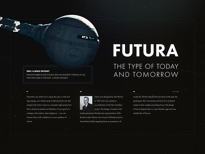 Futura article challenge concept design figma font futura space ui web