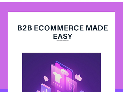 Ecommerce b2b solutions