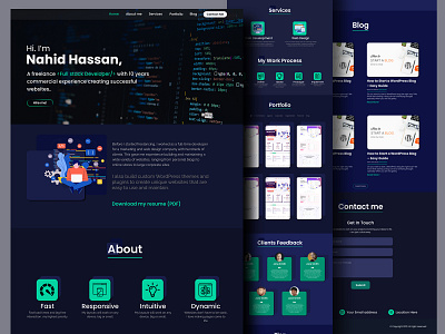 Personal portfolio website for web developers dark website modern website personal website personal portfolio portfolio portfolio for web designer portfolio for web developer portfolio website ui web design web developer website design