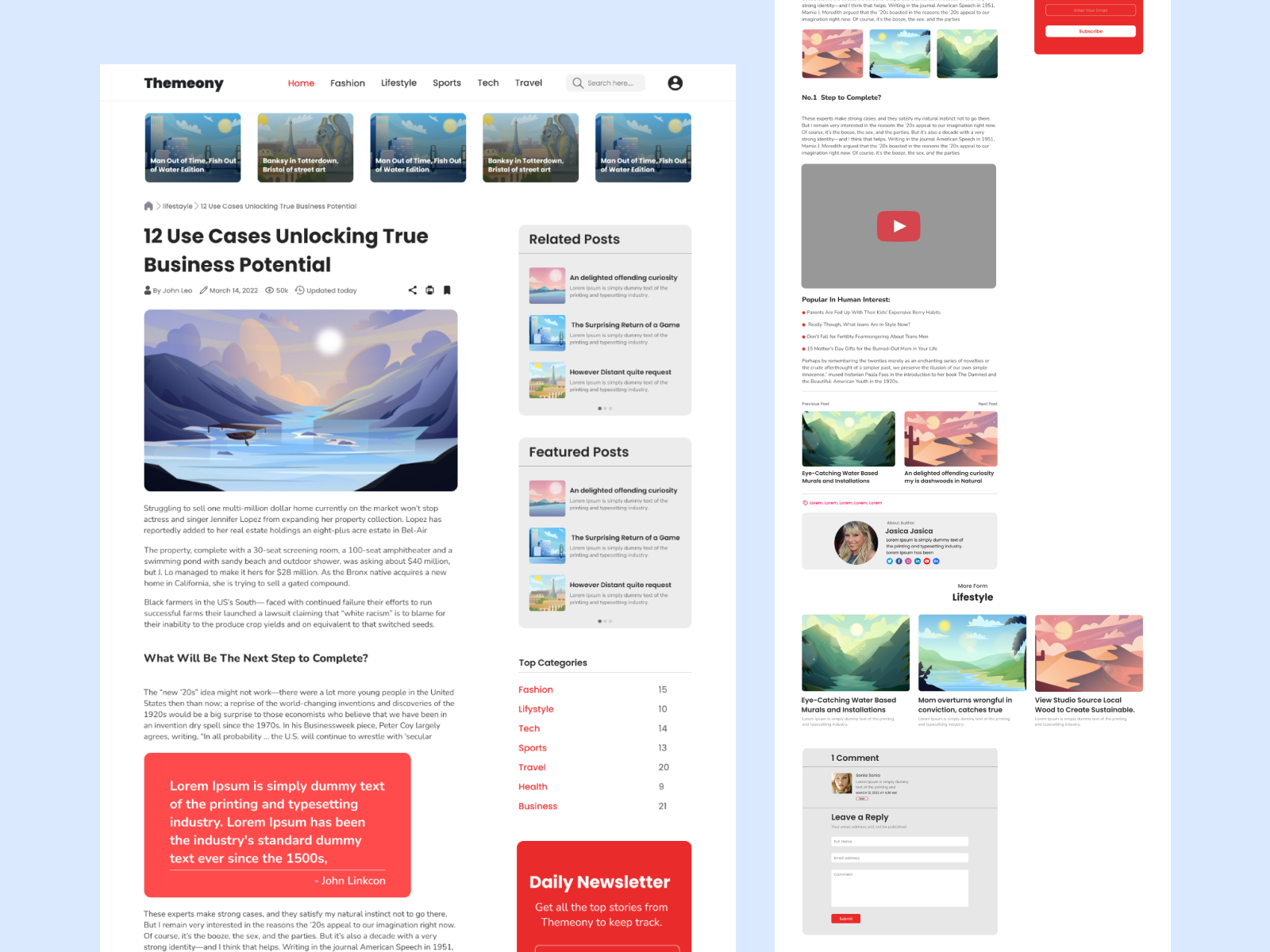 Blog post layout design by Shamim Ahsan on Dribbble