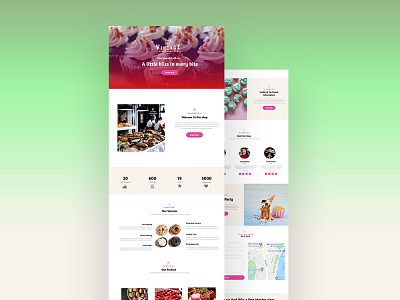 Landing Page Design For Cake Store