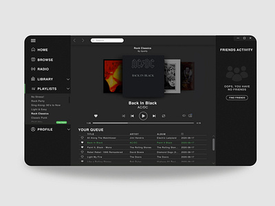 Spotify desktop app app design mobile app ui ux web web design