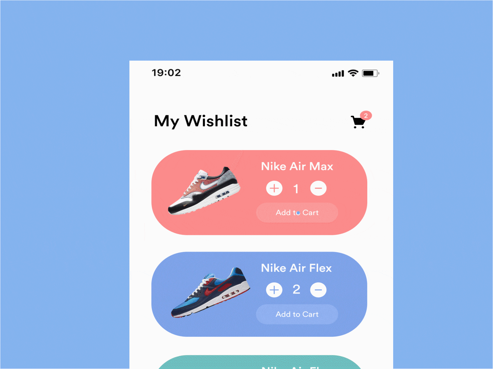 Wishlist Animaton With AfterEffects adobexd animation figma motion design shopping app uiux userinterface wishlistapp xd