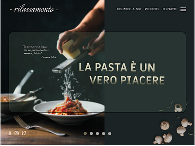 Websait Italian cafe/ Дизайн-шот "Итальянский ресторан" cafe design illustration italian logo pasta ui ux web дизайн шот сайт