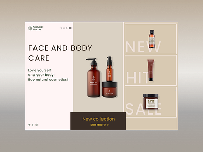 Natural Home - natural cosmetics store website cosmetics design design cosmetics design shot logo natural natural products site ui ux web
