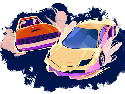 Race android car design drift game illustration ios mobile race racing screen ui