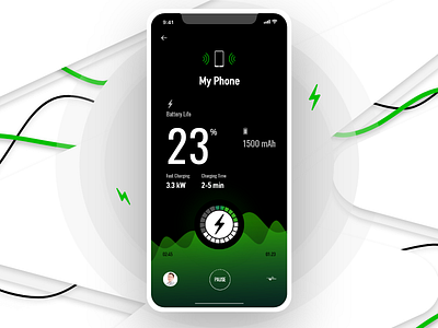 "It's time to cut the cord!" Wireless charging mobile app! design electric power happening now innovation is everything interface mobile app new technologies transfer energy ui wireless charging