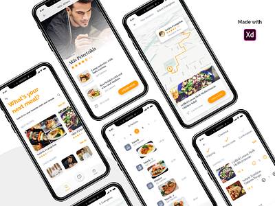Food Mobile Application Design Concept art direction interaction design uiux